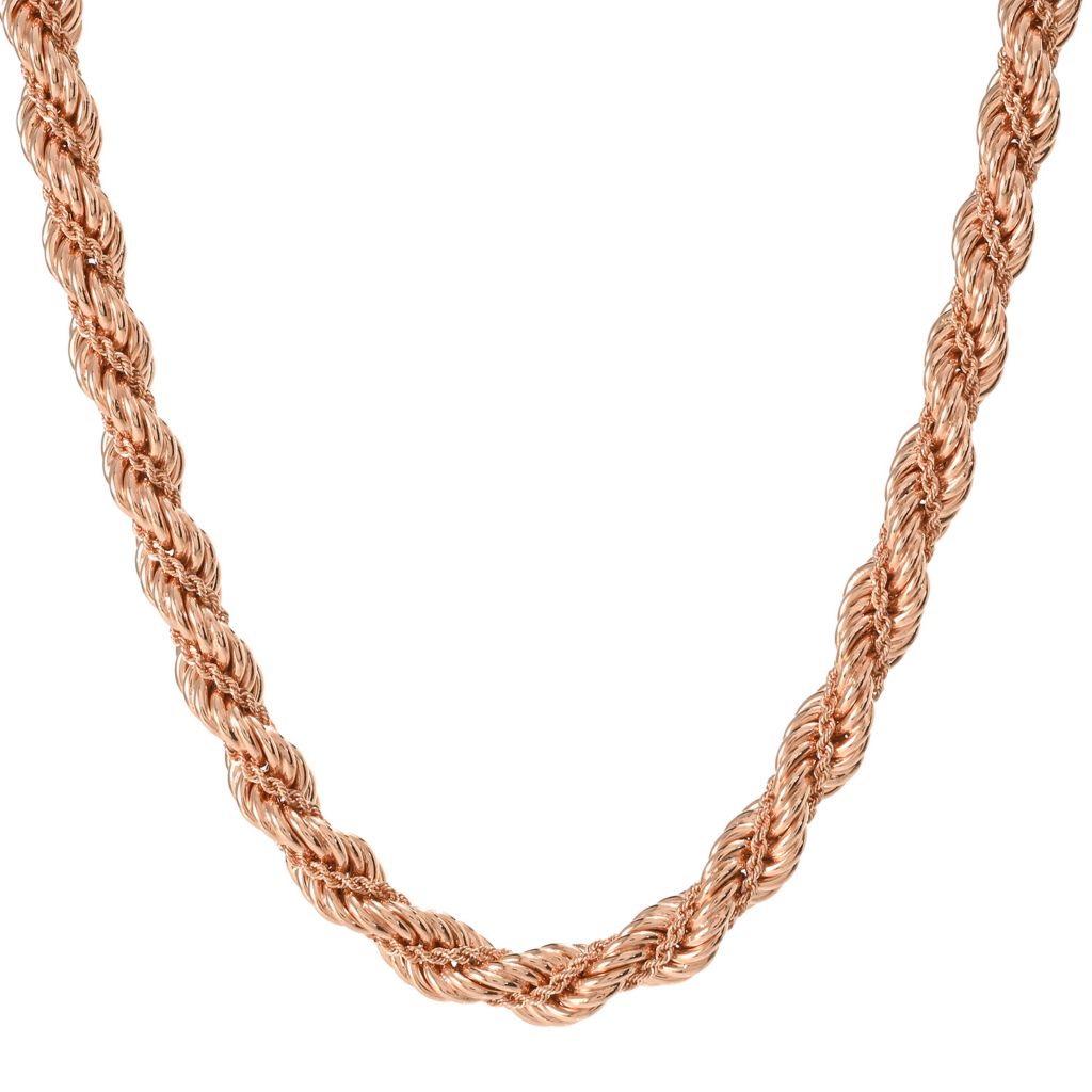 Toscana Italiana 18K Gold Plated Twisted Rope Chain Necklace – ShopHQ