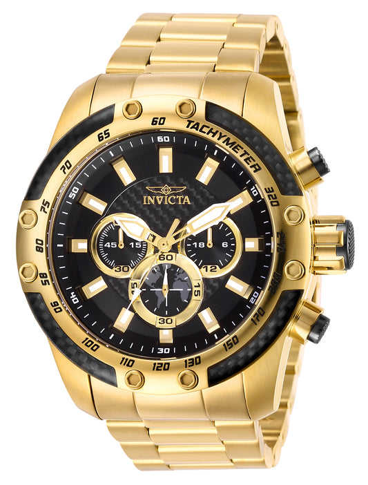 Invicta Men's 50mm Speedway Quartz Chronograph Carbon Fiber Accented Bracelet Watch