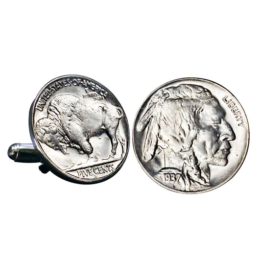 Buffalo Nickel Coin 1913-1938 Cuff Links