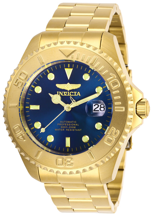 Invicta Men's 47mm Pro Diver Automatic Date Goldtone Bracelet Watch