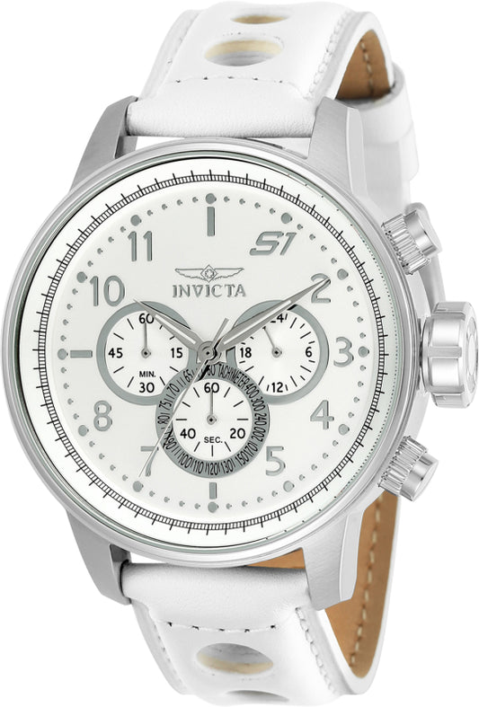 Invicta Men's 48mm S1 Rally Quartz Chronograph Leather Strap Watch