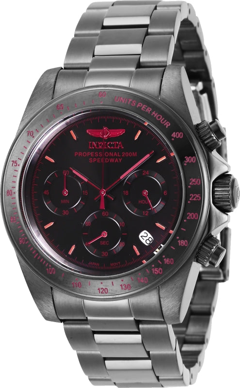 Invicta Men's 39mm Speedway Quartz Chronograph Gunmetal Bracelet