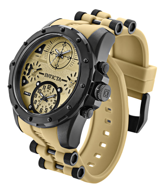 Invicta Men's 50mm Coalition Forces Quartz Multi-Time Silicone Strap Watch