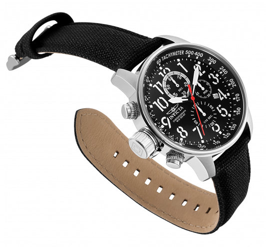Invicta Men's 46mm I-Force Quartz Chronograph Black Canvas Strap Watch