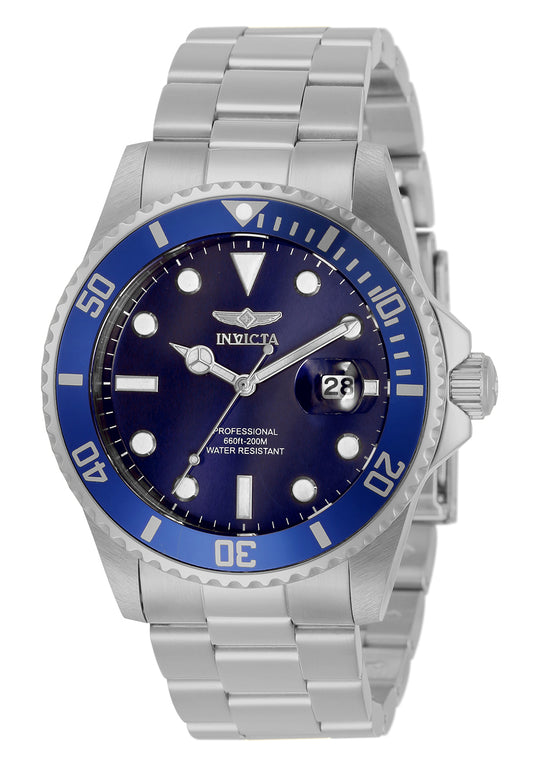 Invicta Men's 42mm Pro Diver Quartz Date Blue Dial Bracelet Watch