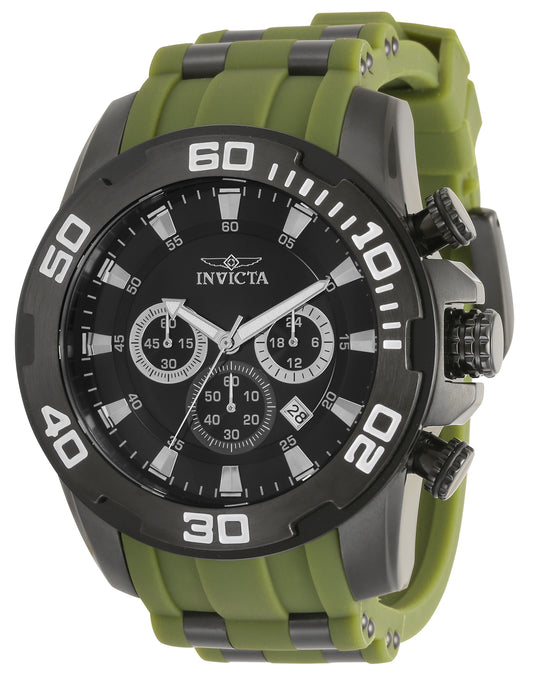 Invicta Men's 50mm Pro Diver Scuba Quartz Chronograph Green & Gunmetal Strap Watch
