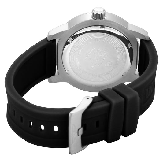 Invicta Men's 45mm Specialty Quartz Two-Tone Bezel Black Silicone Strap Watch