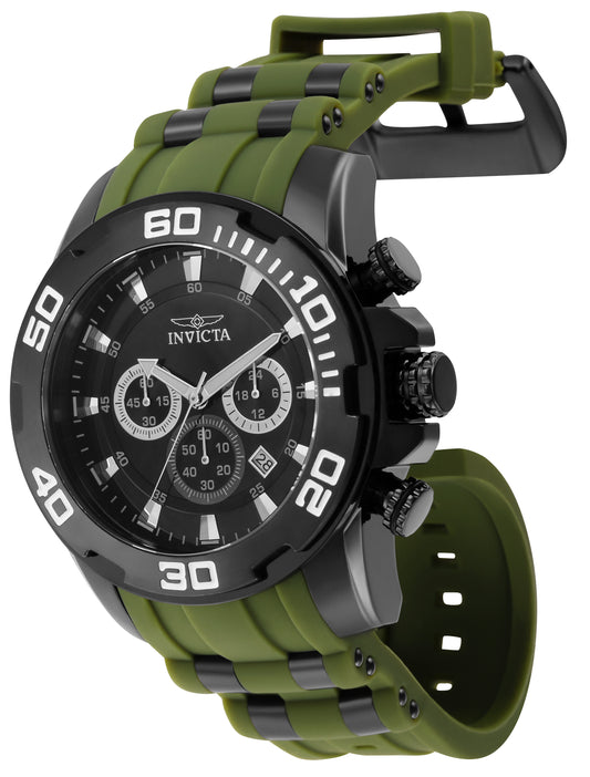 Invicta Men's 50mm Pro Diver Scuba Quartz Chronograph Green & Gunmetal Strap Watch