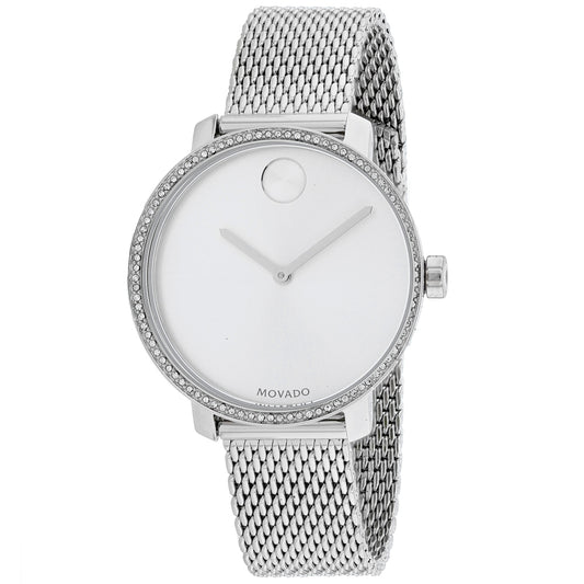 Movado Women's 34mm Bold Quartz Crystal Bezel Mesh Bracelet Watch - 3600655