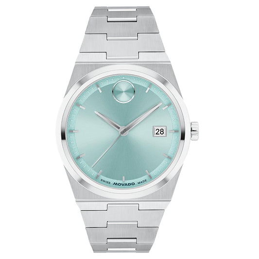 Movado Men's 35mm Bold Quest Swiss Quartz Date Turquoise Dial Bracelet Watch