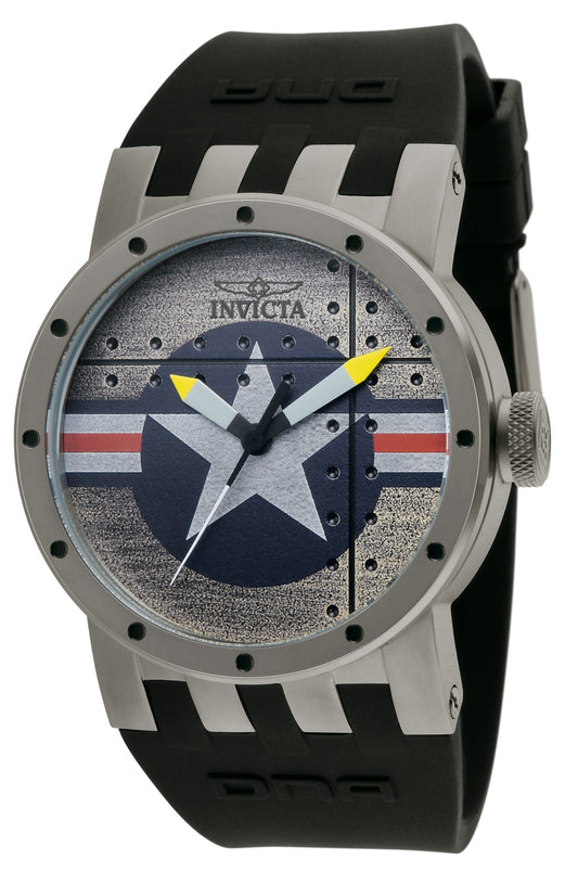 Invicta Men's 46mm DNA Quartz Titanium Color Silicone Strap Watch