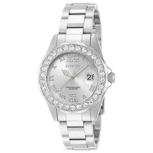 Invicta Women's 38mm Pro Diver Quartz Date Crystal Bezel Bracelet Watch