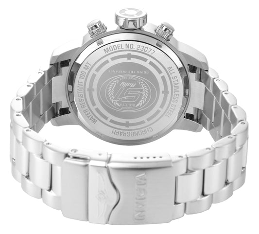 Invicta Men's 48mm S1 Rally Quartz Chronograph Silvertone Bracelet Watch