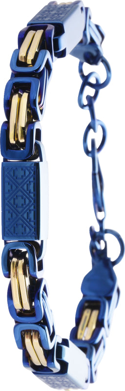 Invicta Elements Men's Blue Label Gold Plated Accented Link Bracelet