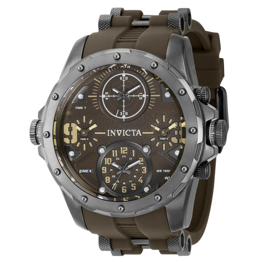 Invicta Men's 50mm Coalition Forces Quartz Multi-Time Silicone Bracelet Watch