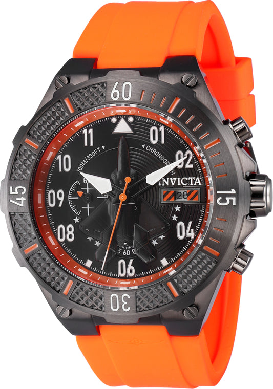 Invicta Men's 50mm Aviator Quartz Multifunction Silicone Strap Watch