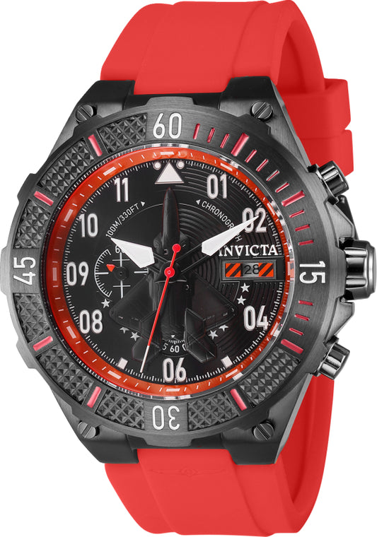 Invicta Men's 50mm Aviator Quartz Multifunction Silicone Strap Watch