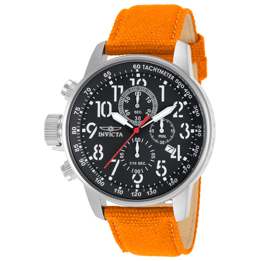 Invicta Men's 46mm I-Force Quartz Chronograph Orange Fabric Strap Watch