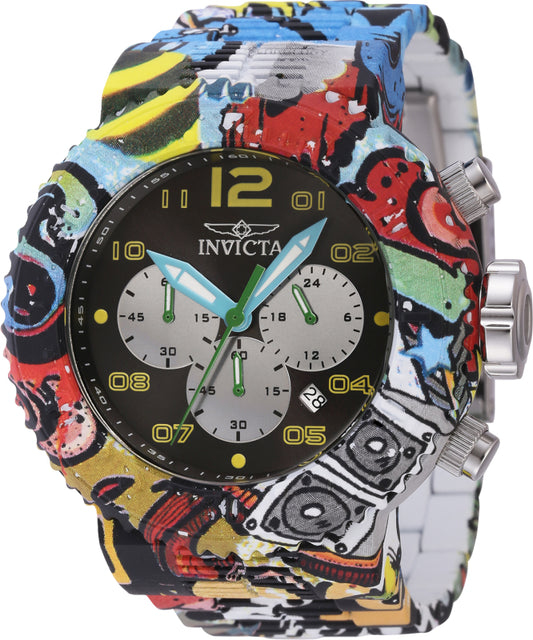 Invicta Men's 52mm Pro Diver Quartz Chronograph Graffiti Bracelet Watch