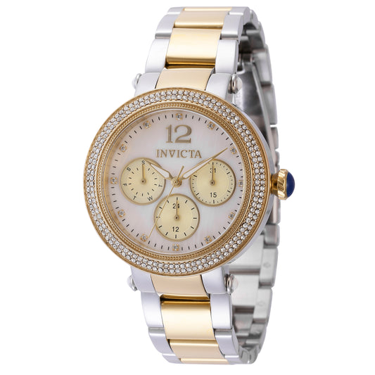 Invicta Women's 36mm Bolt Quartz Chronograph Crystal Accented Two-Tone Bracelet Watch
