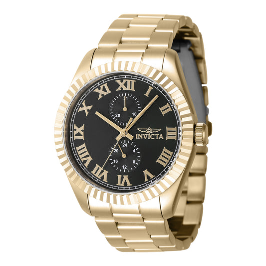 Invicta Men's 43mm Specialty Quartz Textued Bezel 24 Hour & Date Subdial Bracelet Watch