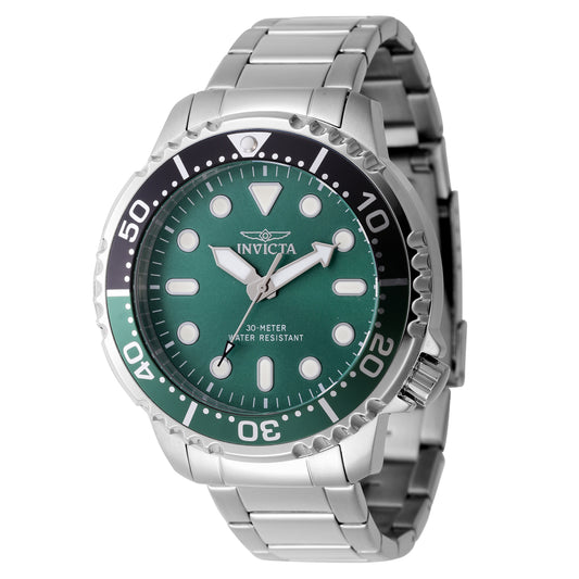 Invicta Men's 48mm Pro Diver Quartz Green Dial Two-Tone Bezel Bracelet Watch