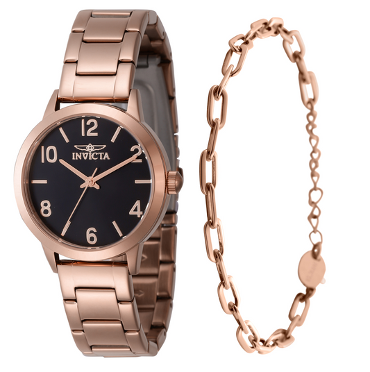 Invicta Women's 34mm Wildflower Quartz Watch & Chain Bracelet Set