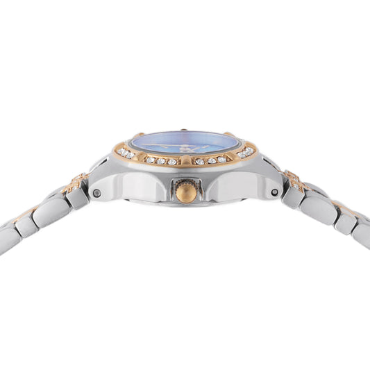 Invicta Women's 21mm Angel Quartz Turquoise Dial Crystal Accented Two-Tone Bracelet Watch