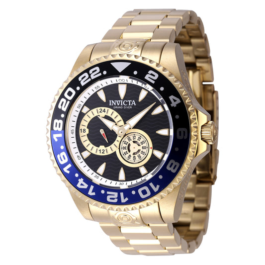Invicta Men's 47mm Pro Diver Automatic Wave Dial Goldtone Bracelet Watch