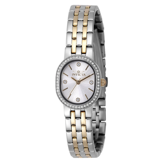 Invicta Women's 20mm Angel Quartz Crystal Accented Oval Bracelet Watch