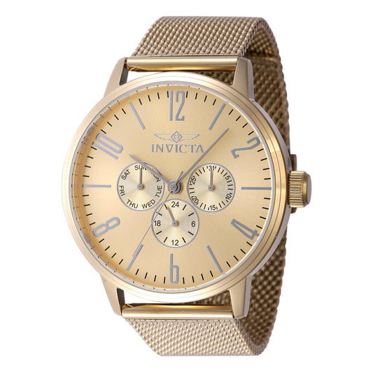 Invicta Men's 44mm Specialty Quartz Multifunction Goldtone Mesh Bracelet Watch