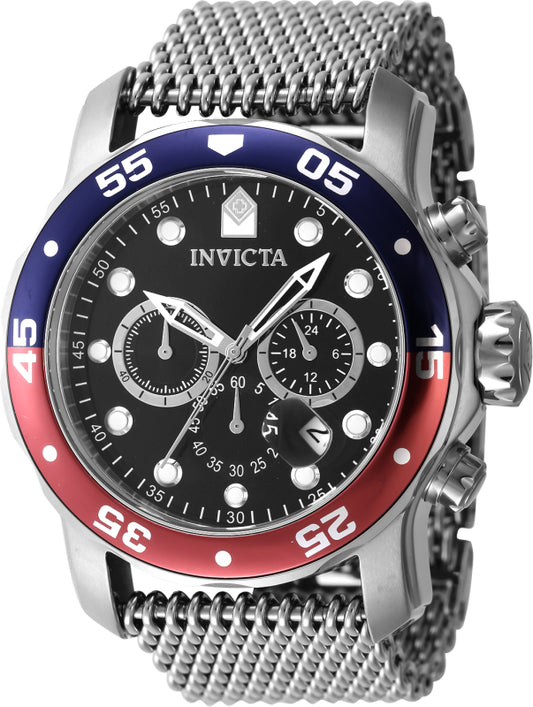 Invicta Men's 48mm Pro Diver Quartz Chronograph Mesh Bracelet Watch