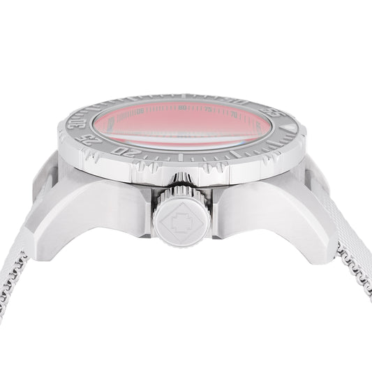 Invicta Men's 49mm Vintage Quartz Day & Date Silvertone Mesh Bracelet Watch