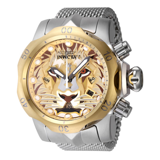 Invicta Men's 53mm Venom Quartz Multifunction Tiger Mesh Bracelet Watch