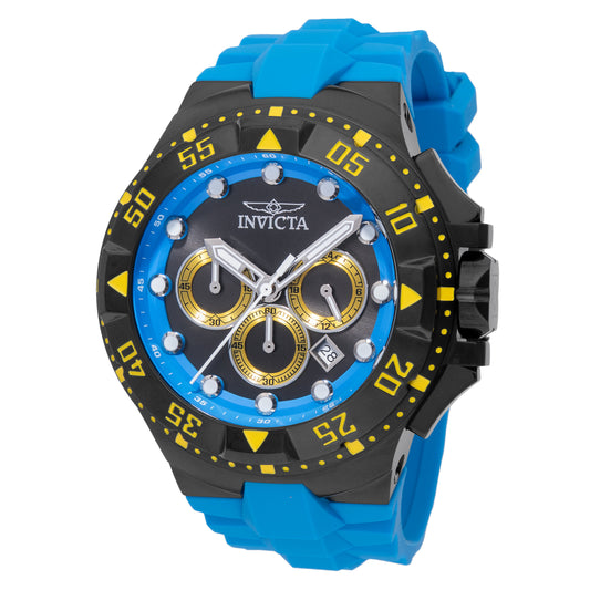 Invicta Men's 50mm Excursion Quartz Chronograph Blue Silicone Strap Watch