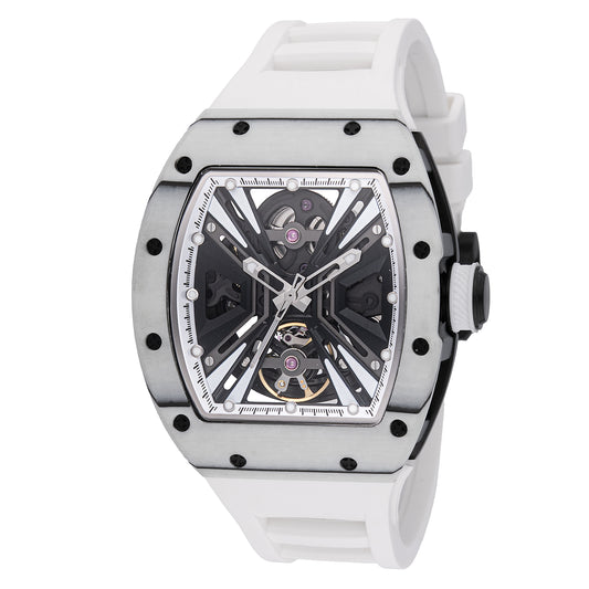 Invicta Men's 41mm S1 Rally Automatic Exhibition Dial Carbon Fiber Case Silicone Strap Watch