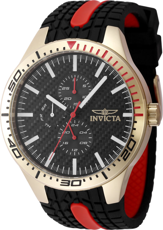 Invicta Men's 36mm Racing Quartz Chronograph Tread Silicone Strap Watch