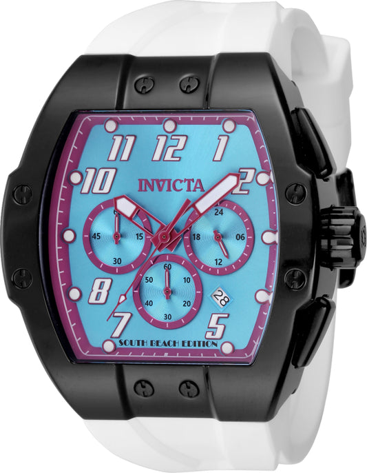 Invicta Men's 47mm Invicta Racing Quartz Chronograph White Silcone Strap Watch