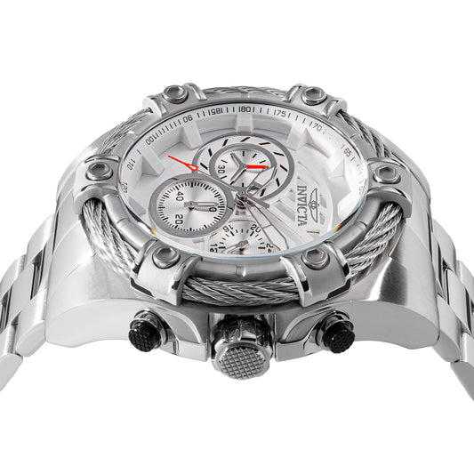 Invicta Men's 52mm Bolt Quartz Chronograph Twisted Cable Bezel Bracelet Watch