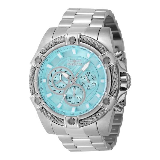 Invicta Men's 52mm Bolt Quartz Chronograph Robin's Egg Blue Dial Bracelet Watch