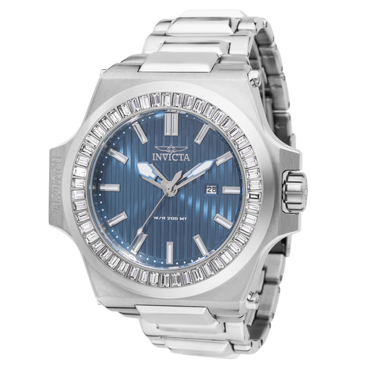 Invicta Men's 58mm Akula Quartz Striped Dial Crystal Accented Bracelet Watch