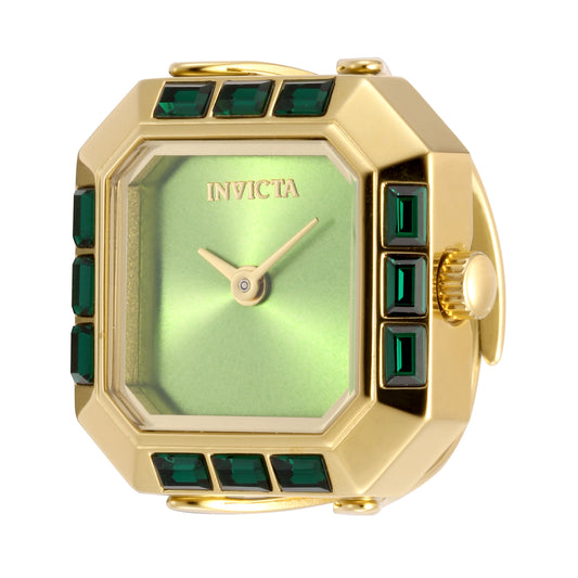 Invicta Women's 21mm Angel Mini Quartz Baguette Crystal Ring Watch
