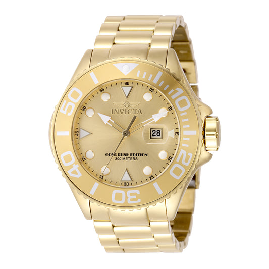 Invicta Men's 52mm Grand Diver Gold Rush Quartz Date Monochromatic Bracelet Watch