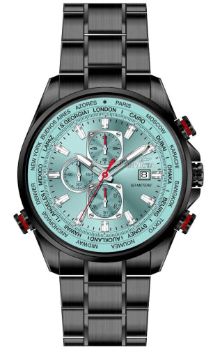 Invicta Men's 50mm Aviator Quartz Chronograph Blackout Bracelet Watch