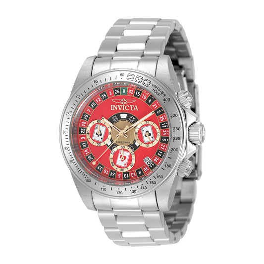 Invicta Men's 39mm Speedway Quartz Vegas Roulette Red Dial Bracelet Watch