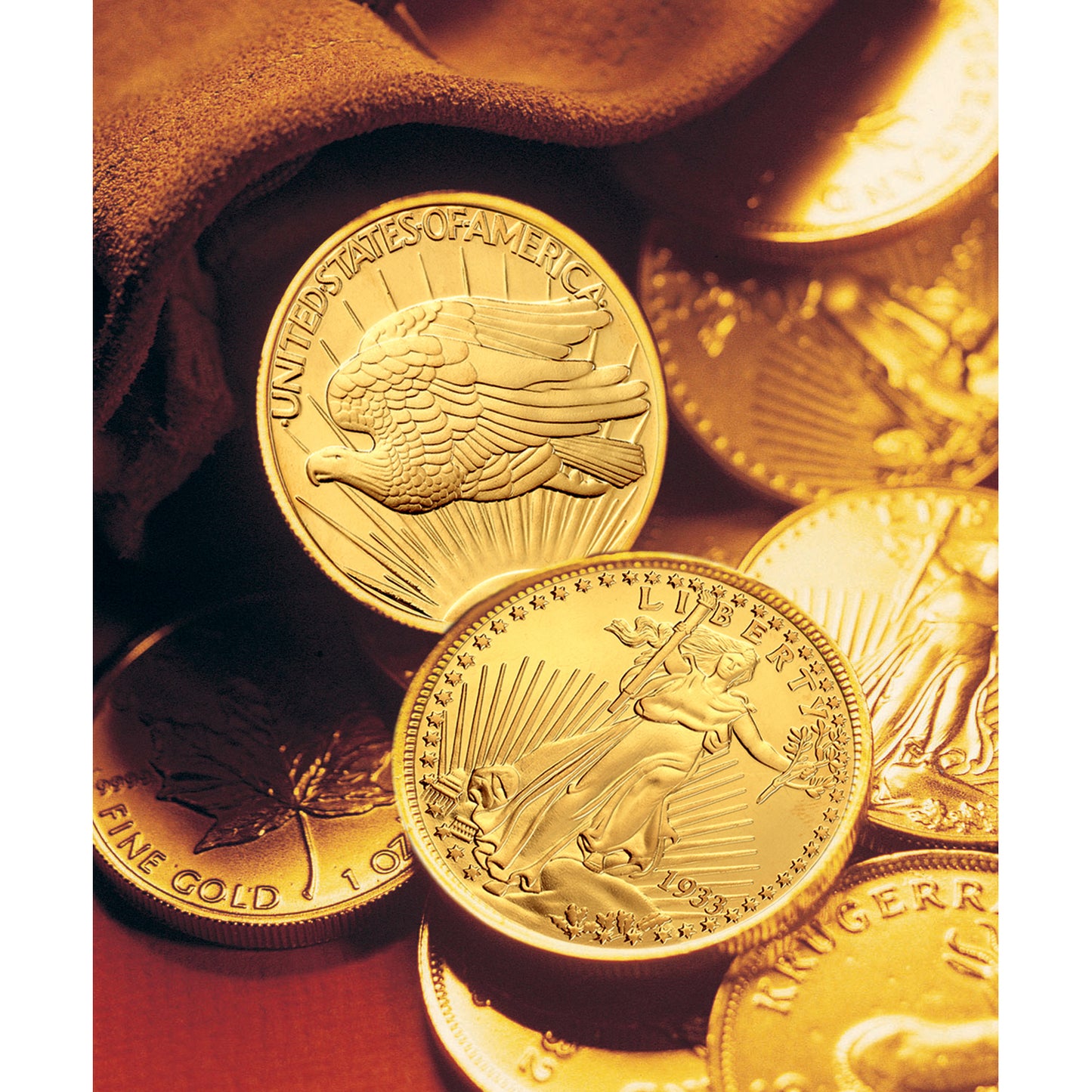 1933 $20 24k Gold Layered Double Eagle Replica Coin