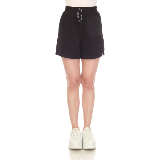 White Mark Women's Drawstring Waistband Sweat Shorts