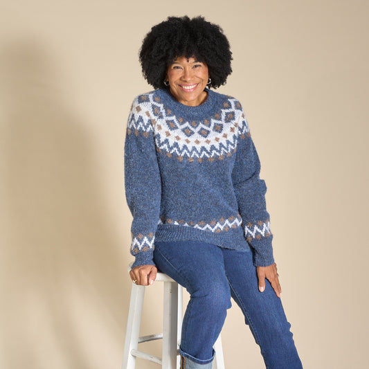 Christopher & Banks Fair Isle Crewneck Sweater