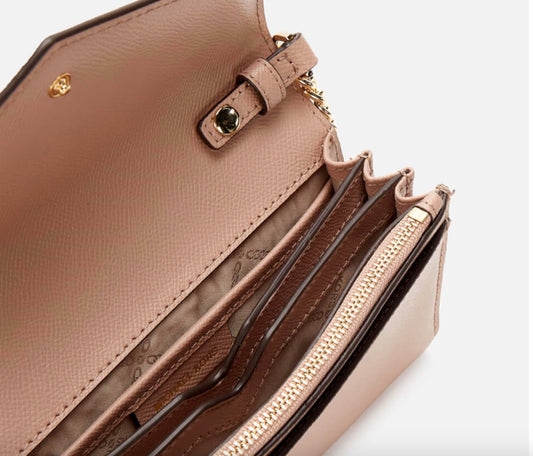 Michael Kors Soft Pink Jet Set Charm Envelope Phone Crossbody