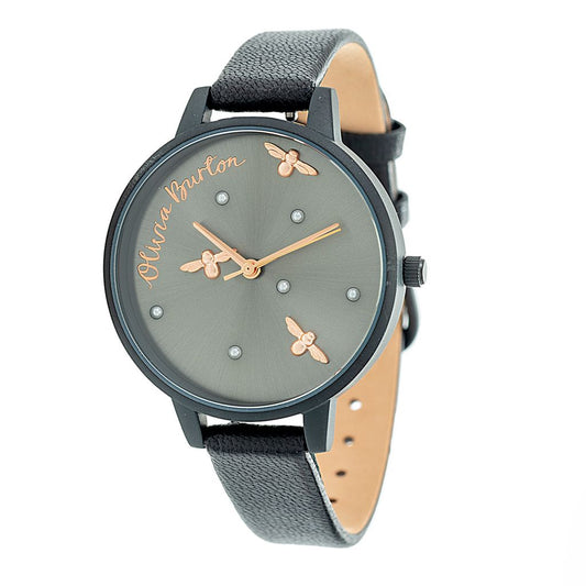 Olivia Burton Women's Pearly Queen Quartz Bee Motif Strap Watch